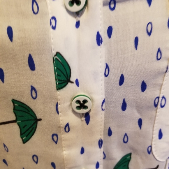 Anthropologie Maeve Long Sleeve Umbrella Raindrop Top - Picture 9 of 13